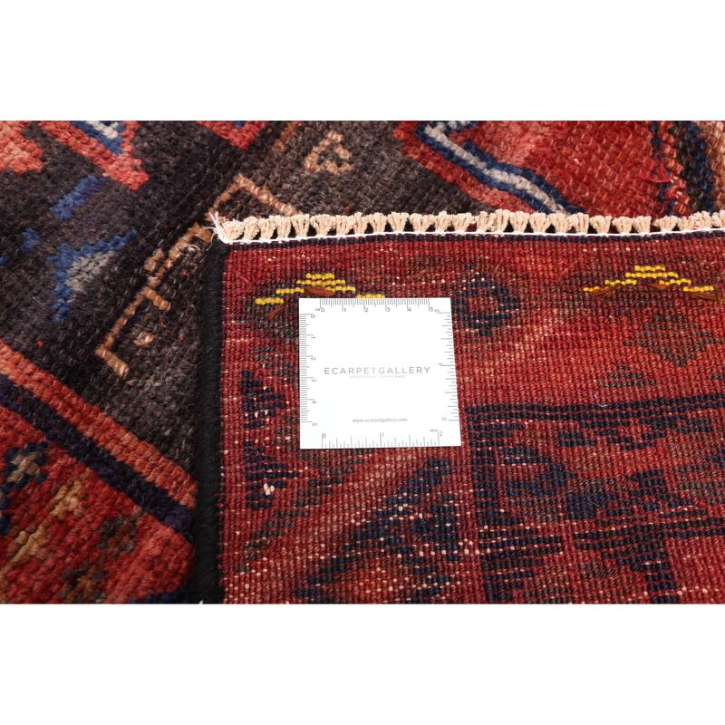 ECARPETGALLERY Hand-knotted Melis Vintage Red Wool Rug - 4'2 x 5'3