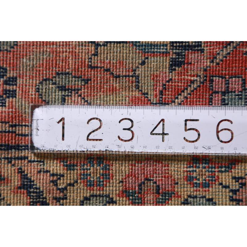 Hand Knotted Oriental 100% Wool Carpet Traditional Floral Brown Tabriz Area Rug - 13' 5'' X 9' 9''