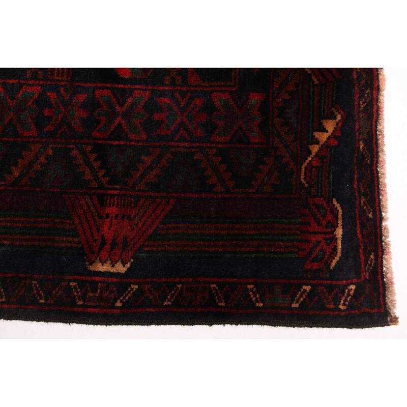 ECARPETGALLERY Hand-knotted Teimani Black Wool Rug - 4'1 x 6'8