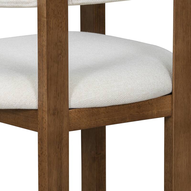 Christopher Knight Home - Callan Modern Counter Stools Set of 2 with Curved Wood Back and Upholstered Seating