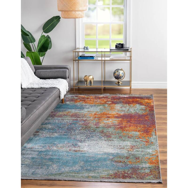 Contemporary Laka Collection Area Rug - Multi - 4'3"x6'