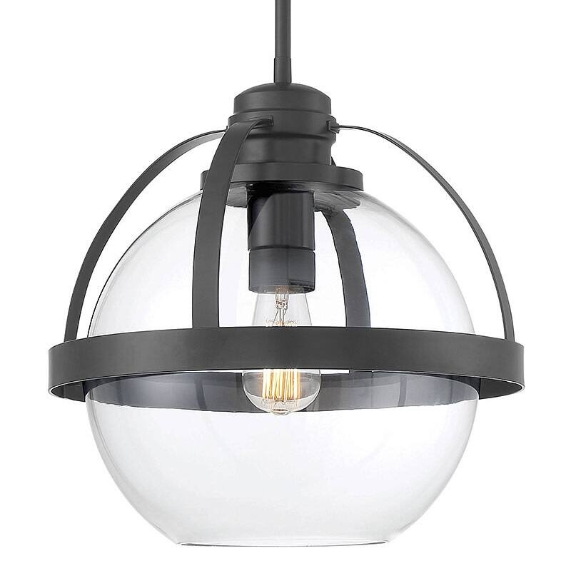 Savoy House Pendleton 14" Wide Pendant with Glass Shade - Matte Black