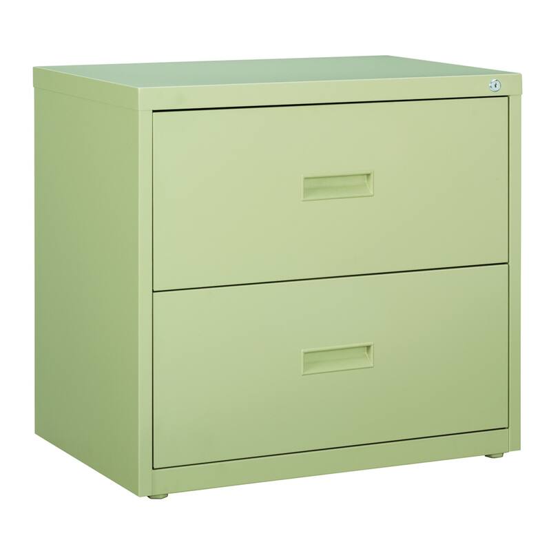 Hirsh Commercial 30" Wide 2-Drawer Lateral File Cabinet, Light Gray