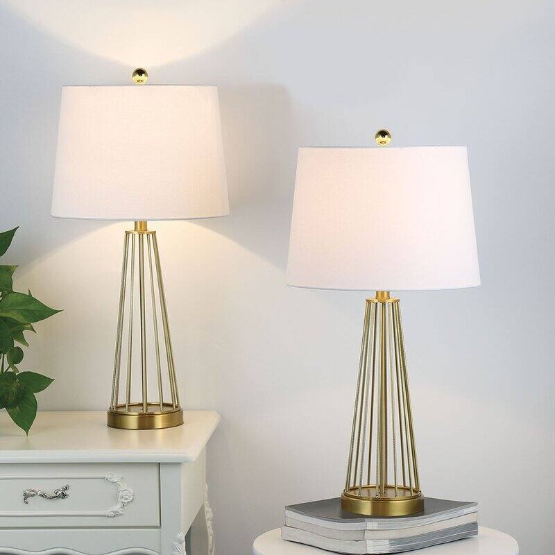 27" Metal Table Lamp Set (Set of 2)