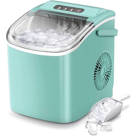 Ice Makers Countertop, Portable Ice Maker Machine with Handle, Self-Cleaning Ice Maker, for Home/Office/Kitchen