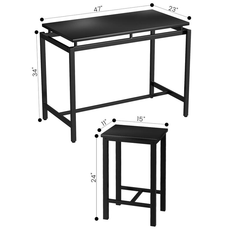 Mieres Modern Farmhouse Counter Height Pub 5-piece Dining Set