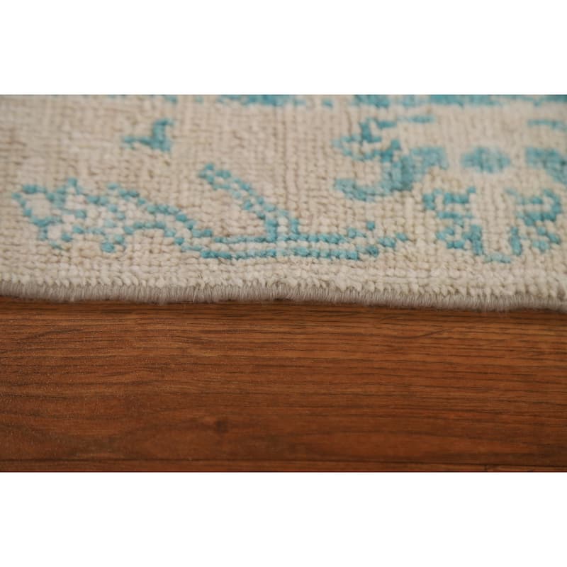 Vegetable Dye Oriental Oushak Turkish Rug Hand-knotted Wool Carpet - 2'0" x 3'10"