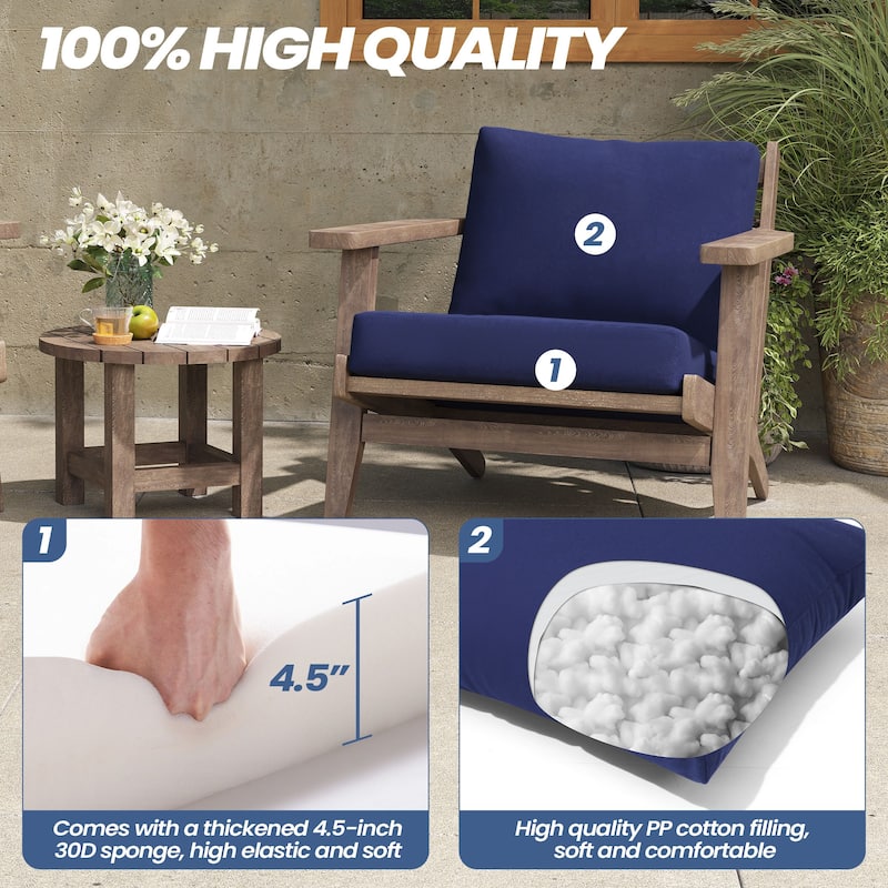 24" x 24" Outdoor Deep Seat Chair Cushion Set