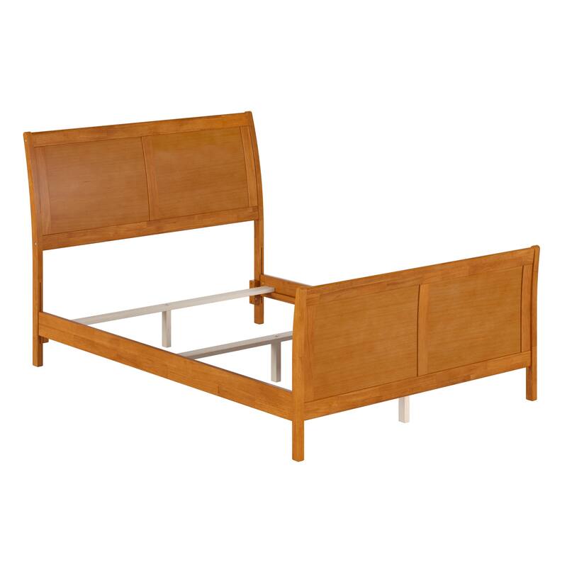 Portland Solid Wood Foundation Bed with Matching Footboard