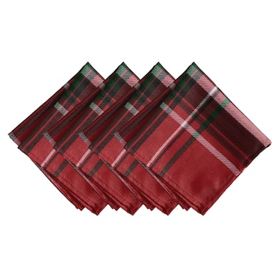 Pocono Plaid Holiday Fabric Napkins, Set of 4