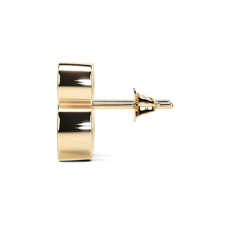 Auriya 14k Gold Round Lab Grown Toi Et Moi Diamond Stud Earrings 2.20 ct. tw. Push-Back (F-G VS) - White