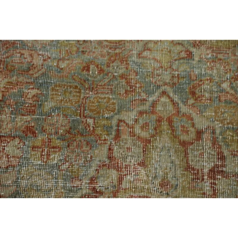 Hand Knotted Oriental 100% Wool Carpet Traditional Floral Navy Blue & Blues Mahal Area Rug - 6' 4'' X 4' 2''