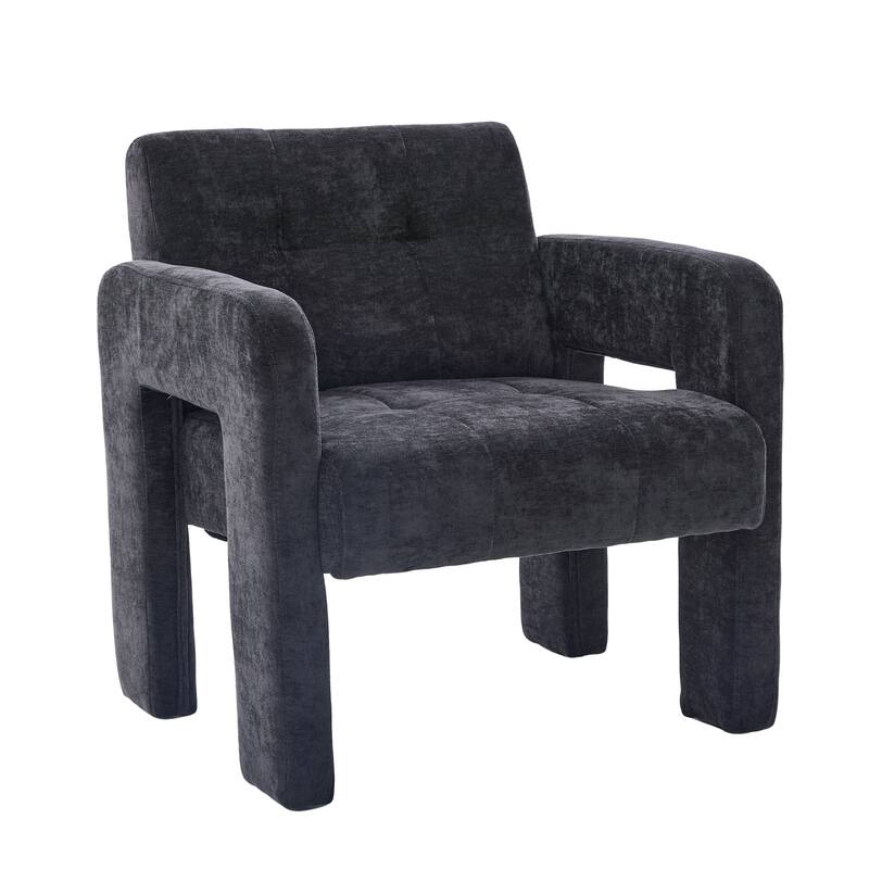 Modern Minimalist Single Armchair, Upholstered Accent Chair for Living Room, Bedroom, Office, Nordic Style Single Sofa Chair