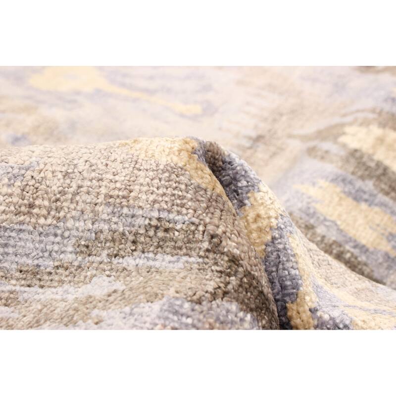 ECARPETGALLERY Hand-knotted Heritage Grey Silk Rug - 5'4 x 7'8