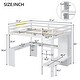 preview thumbnail 4 of 20, Full Loft Kids Bed with L-shaped Desk, Wardrobe, Storage Shelves, Integrated Ladder, Guardrails & secured wood slats, White