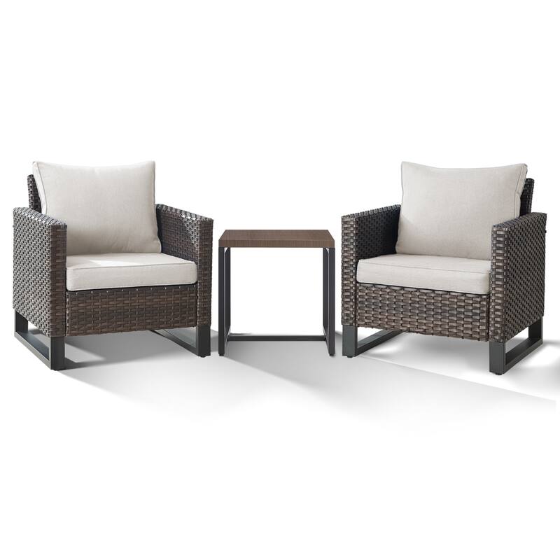 Outdoor Chairs Coffee Table Patio Chairs with Deep Seating