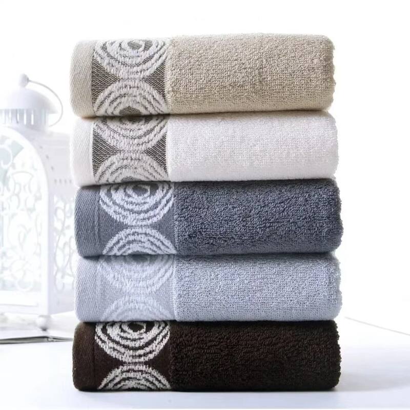 Striped Hand Towels, Cotton Soft Absorbent Bathroom Towel Multipurpose Use for Hand Drying and Face Washing