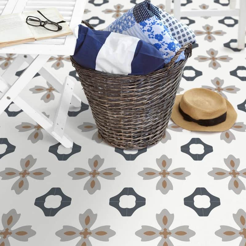 Venice 10x10 Matte Porcelain Encaustic Tile - Floor, Wall & Backsplash - Case of 16 (10.76 Sq. ft.) - Turia