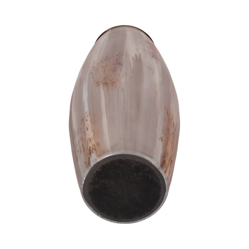 Sagebrook Home Curved Glass Vase, Glass/Metallic, Multi Finish, 17,24,31 Inch