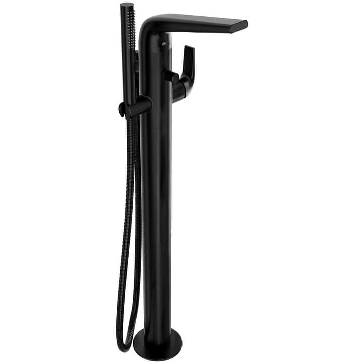 DXV DXV Modulus Floor Mounted Tub Filler with Built-In Diverter - - Matte Black