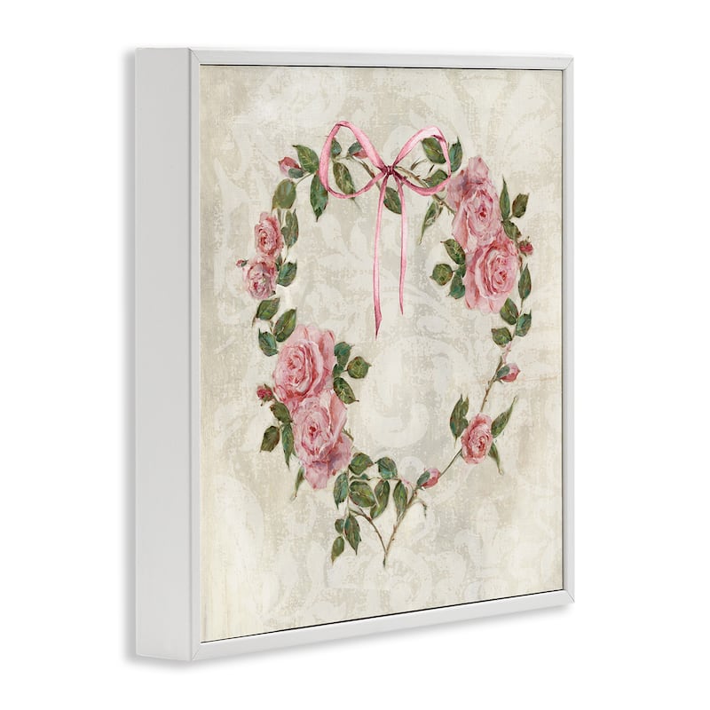 Stupell Garden Heart Wreath Framed Giclee Art Design By Sally Swatland