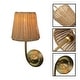 preview thumbnail 3 of 3, Modern retro light bulb gold wall sconce rattan bathroom light