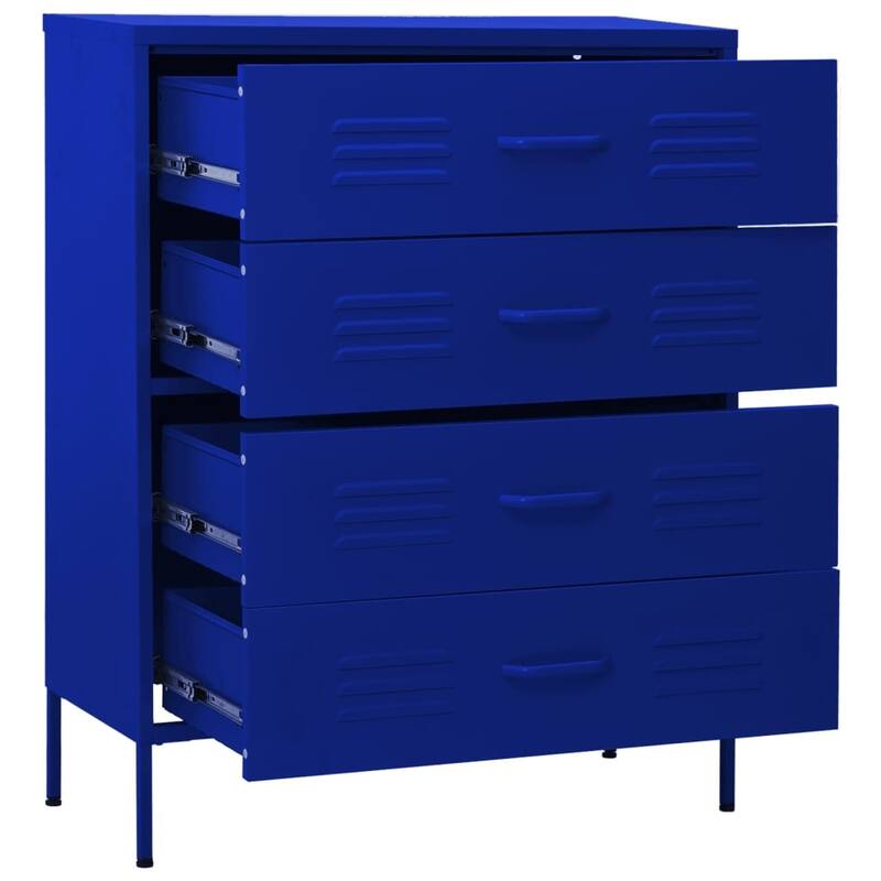 vidaXL Chest of Drawers Dresser for Bedroom Sideboard Storage Cabinet Steel