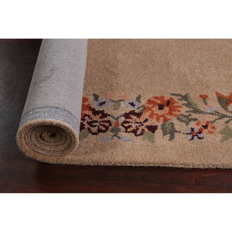 Floral Oriental Traditional Area Rug Hand-tufted Foyer Carpet - 5'0" x 8'0"