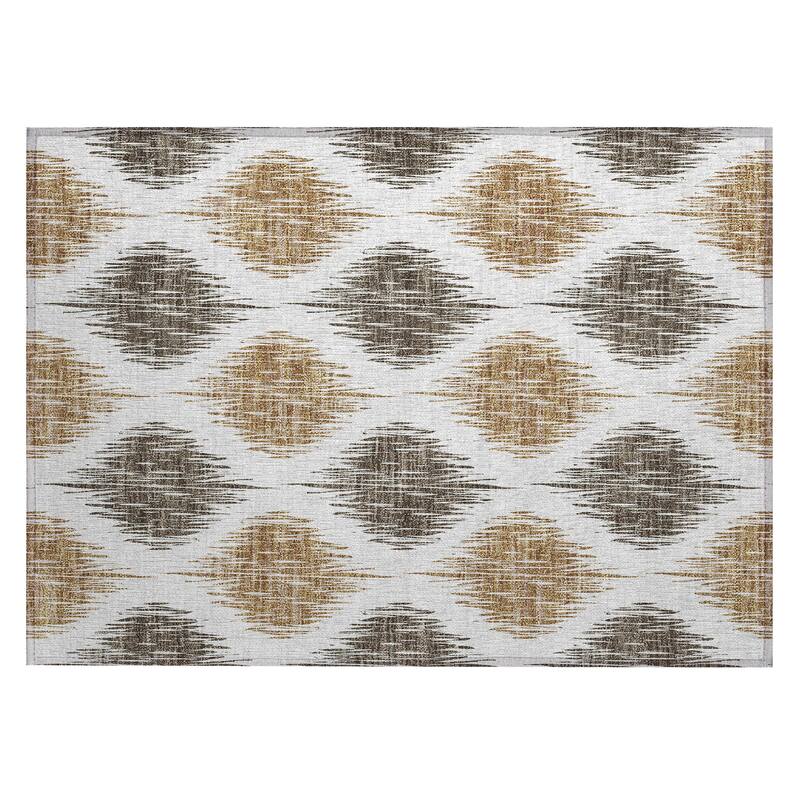 Machine Washable Indoor/ Outdoor Chantille Contemporary Geo Rug