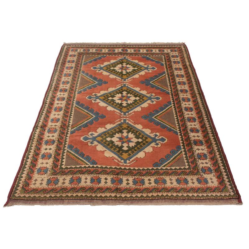 ECARPETGALLERY Hand-knotted Oushak Copper Wool Rug - 6'1 x 10'4