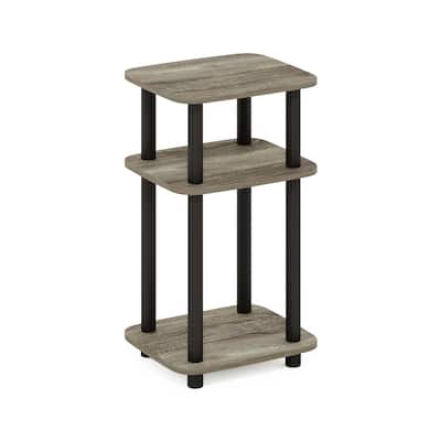 Furinno Just 3-Tier Turn-N-Tube Curve End Table, Side Table, 1-Pack