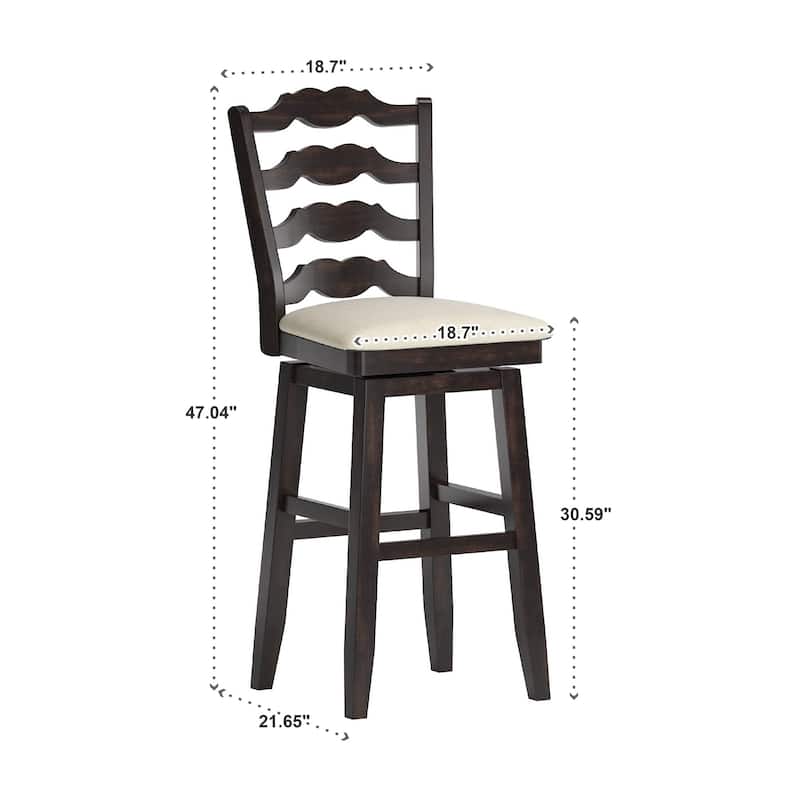 Eleanor French Ladder Back Swivel Stool by iNSPIRE Q Classic