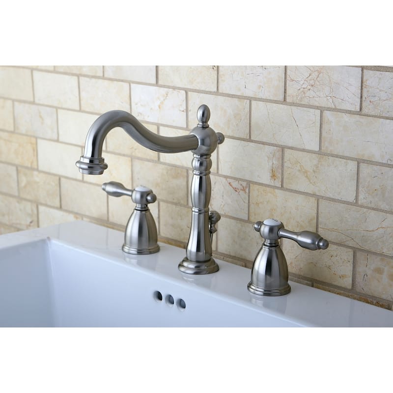 Kingston Brass Tudor Widespread Bathroom Faucet - Free Pop Up Drain