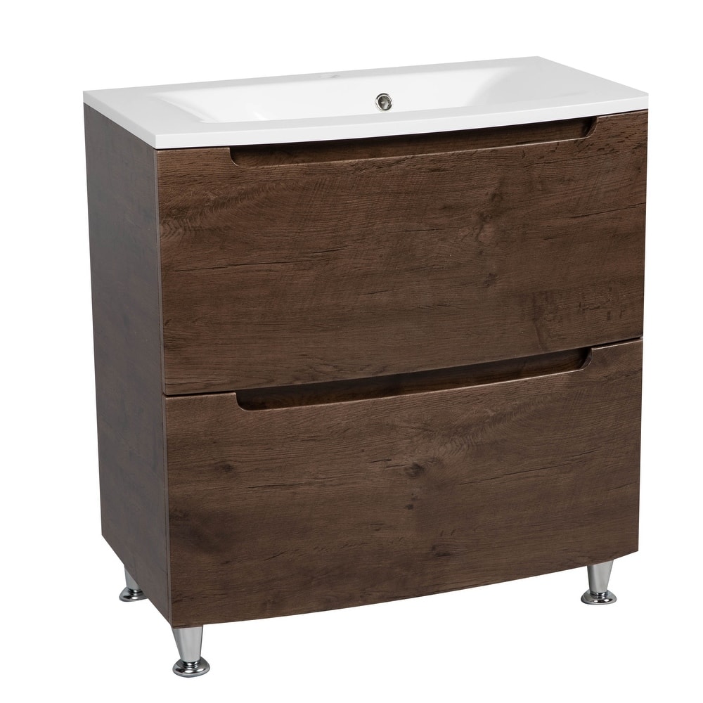 Modern Free standing Bathroom Vanity with Washbasin | Delux Collection with Mirror