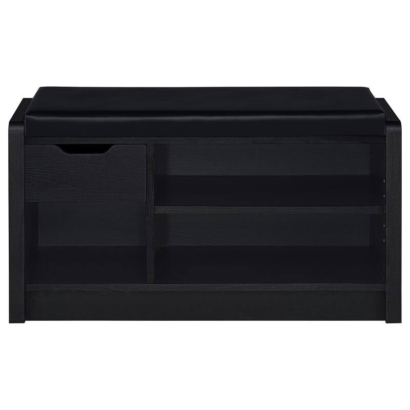 Astor Black 1-drawer Storage Bench