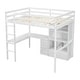 preview thumbnail 6 of 20, Modern Full Size Loft Bed with Built-in Desk，Storage Shelves and Drawers for Bedroom