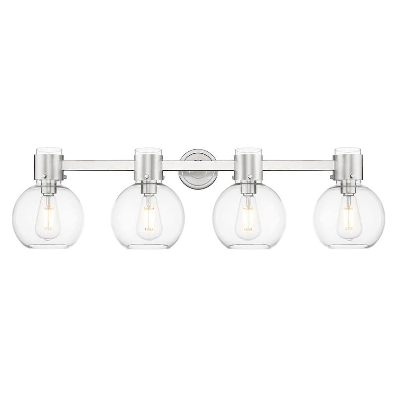 Innovations Lighting 464-4W-G464B-7CL Lawton Sphere 4 Light 34" Wide - Polished Nickel