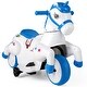 preview thumbnail 9 of 25, Gymax 12V Kids Ride on Unicorn Toy w/ Training Wheels Music One-button