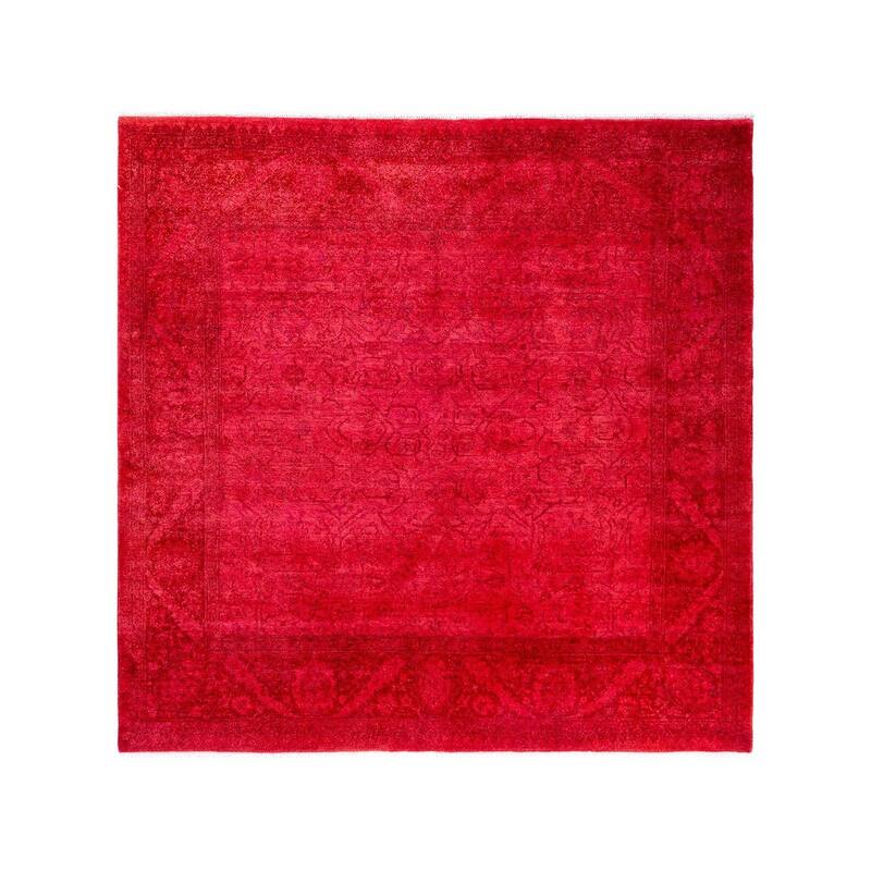 Fine Vibrance One-of-a-Kind Hand-Knotted Area Rug - Pink, 5' 1" x 5' 1" - 5' 1" x 5' 1"