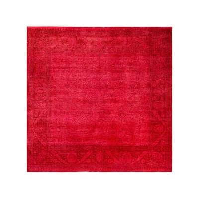 Fine Vibrance One-of-a-Kind Hand-Knotted Area Rug - Pink, 5' 1" x 5' 1" - 5' 1" x 5' 1"