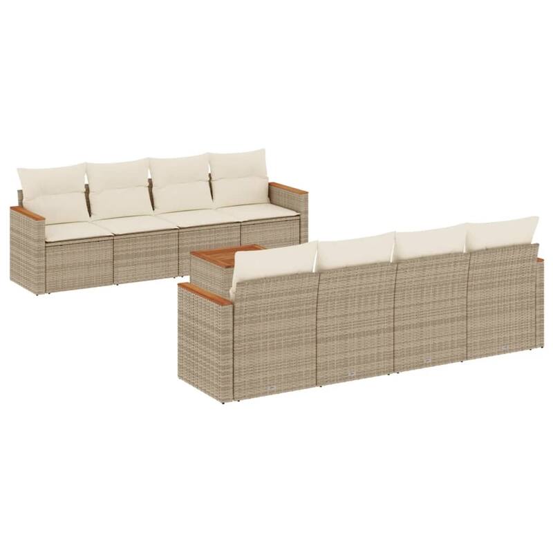 vidaXL Garden Sofa Set Black