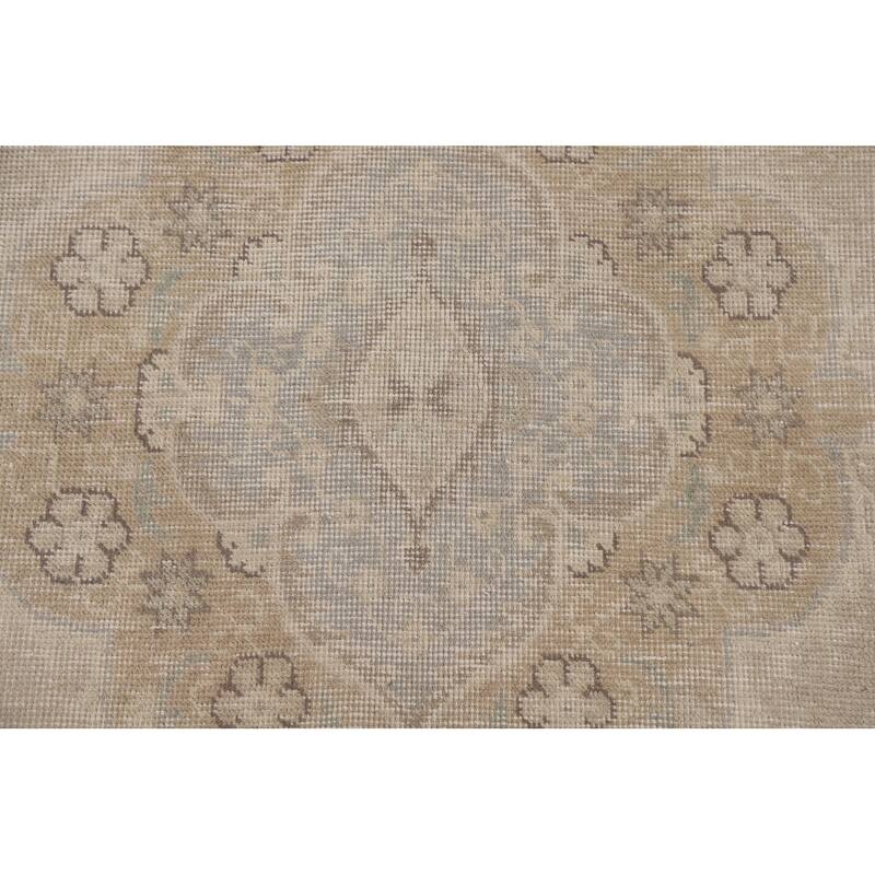 Vintage Distressed Tabriz Persian Rug Handmade Oriental Wool Carpet - 6'4" x 9'3"