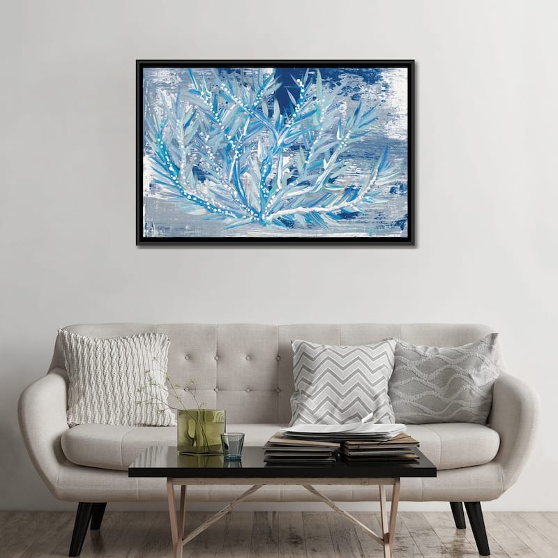 iCanvas "Azul Dotted Coral Horizontal" by Gina Ritter Framed Canvas Print