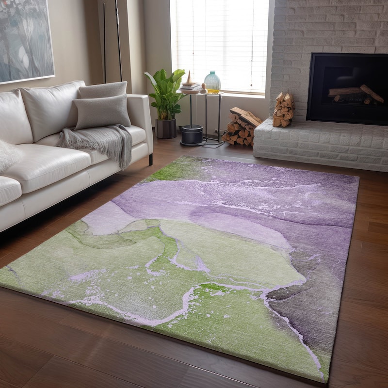 Premium Washable Super Soft Abstract Flow Contemporary Mayfield Rug