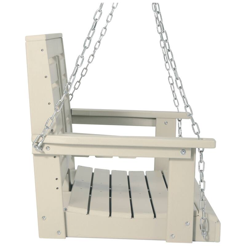 Nashville Poly 54 Inch Porch Swing with Folding Cup Holder