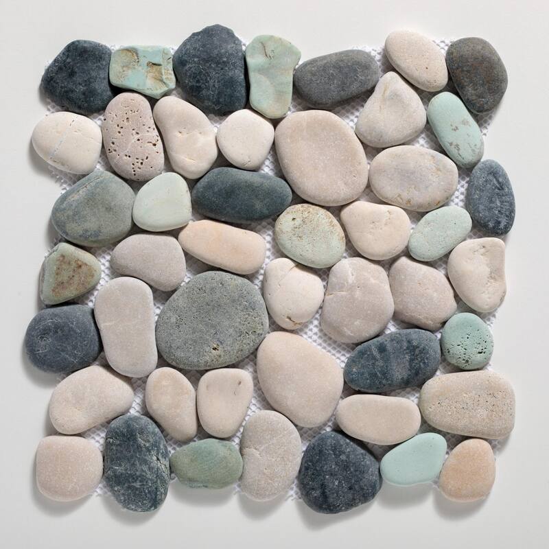 Classic Pebble 11 in. x 11 in. Mesh-Mounted Mosaic Wall and Floor Tile