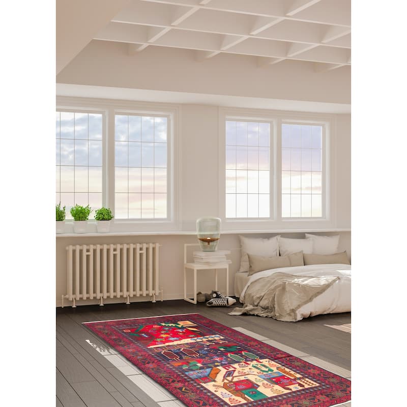 ECARPETGALLERY Hand-knotted Teimani Navy Wool Rug - 3'7 x 6'3