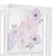 preview thumbnail 3 of 4, Watercolor Floral Collection Girl Baby Monthly Milestone Blanket - Lavender Purple, Pink and Grey Boho Shabby Chic Rose Flower