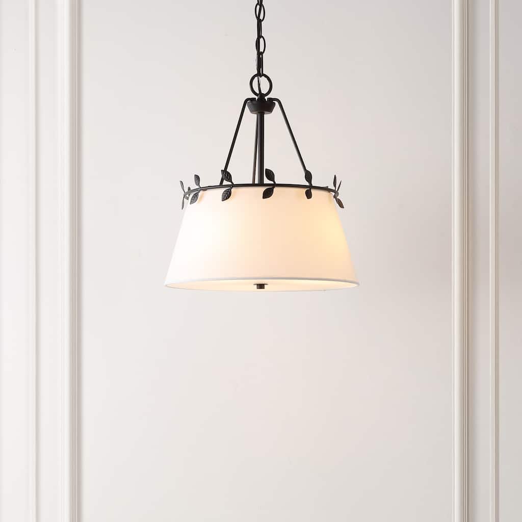 SAFAVIEH Lighting Lizzi 3-Light Adjustable Pendant Chandelier (LED Bulbs Included) - 15 In. x 15 In. x 20-79 In.