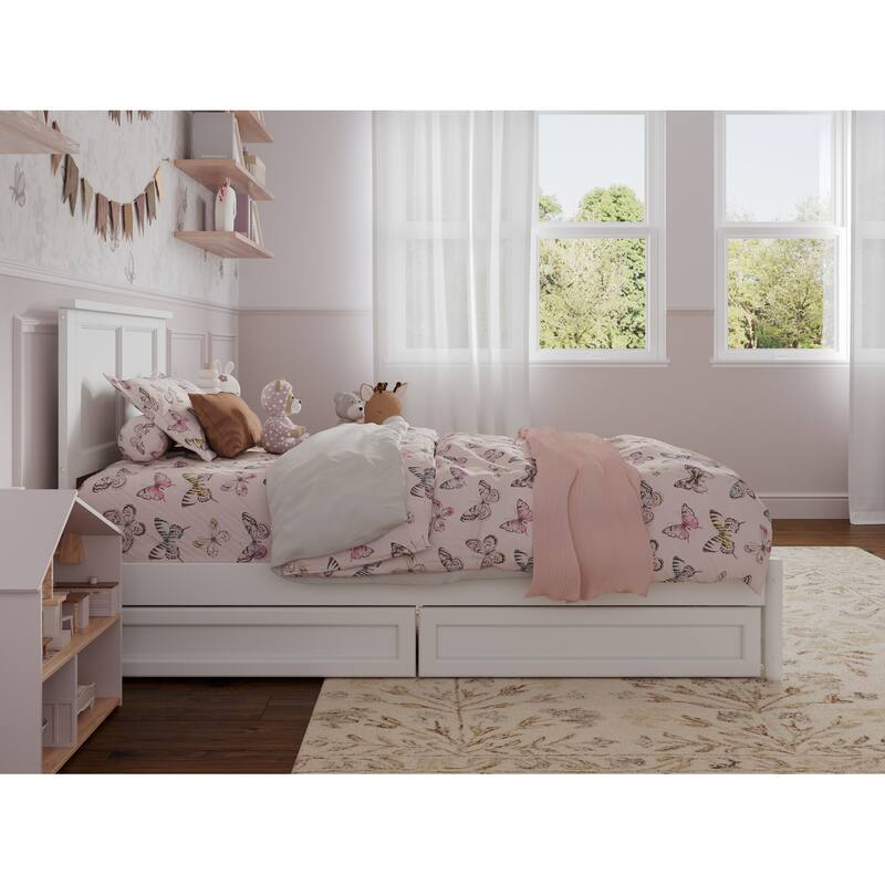 Felicity Platform Bed with Panel Footboard and Storage Drawers